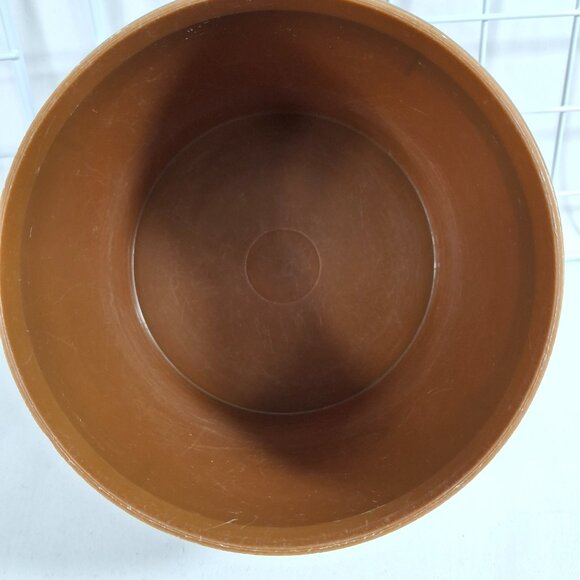 Vintage Collectible Tupperware #263 Coffee Canister Brown w Lid D 6 x H 4.25 In - Picture 13 of 14